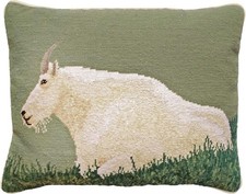 Realistic Mountain Goat Pillow by Michaelian Home