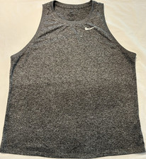 Nike Dri-FIT Women  s Moisture Wicking Sleeveless Tank Top Gray Crew Neck