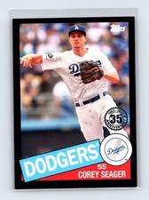 Corey Seager 2020 Topps #85TB-22 1985 35th Anniversary Black (Series Two) #/299