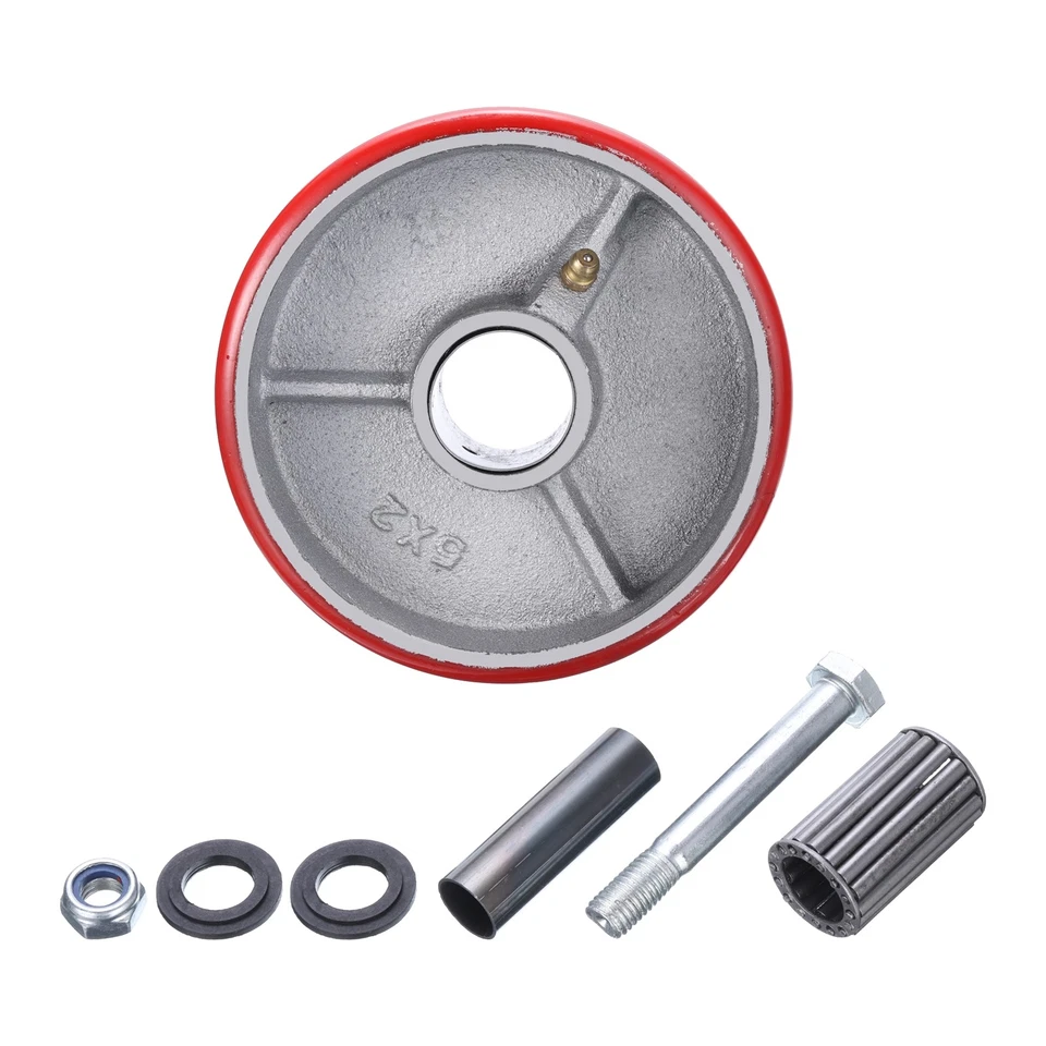 5" Lenkrollen 1-1/8" Bohrung Polyurethan auf Stahlrad mit hoher Tragfähigkeiteit - Bild 3 von 4