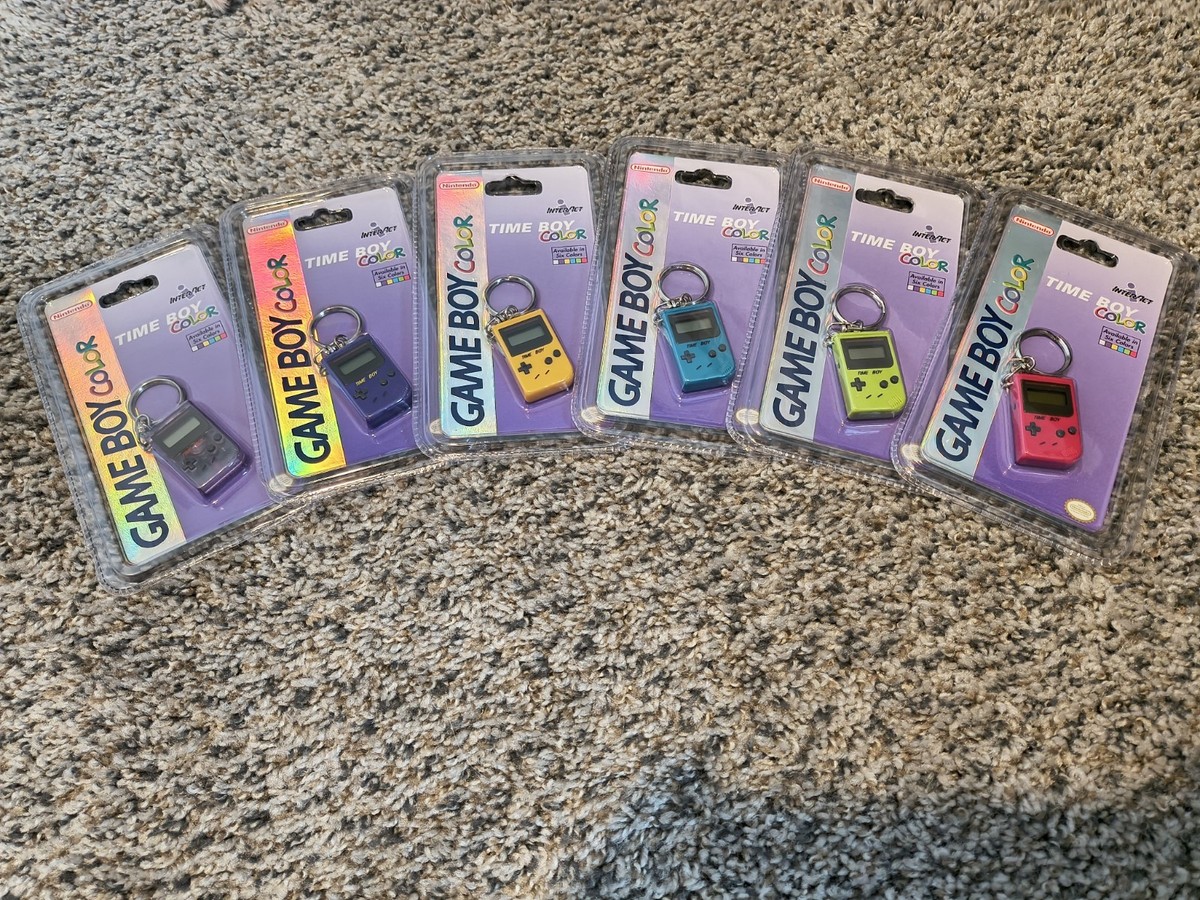 Nintendo Game Boy Color Interact Time Boy keychain clock NEW