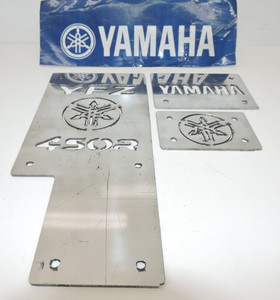 🔥 04-08 Yamaha YFZ450 YFZ 450 Stainless Steel HD Plates Warning Label Covers 🔥