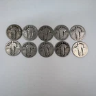 Lot of 10 SILVER STANDING LIBERTY QUARTER