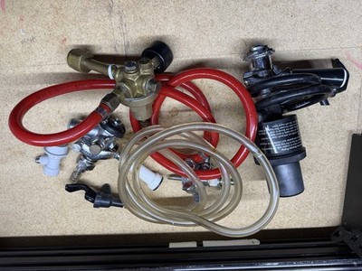 Various keg tappers. D System/US Sankey Keg Couplers with CO2 Regulator