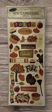 Harvest Time Embossed Scrapbooking Stickers Autumn Pumpkins NEW