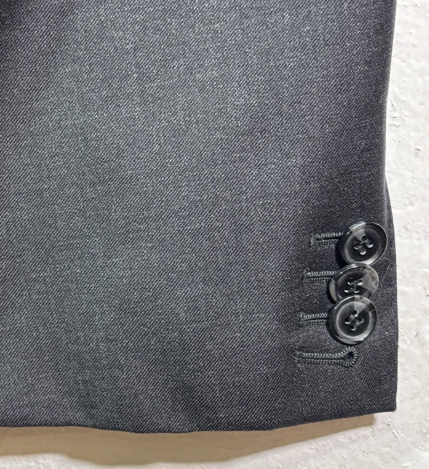 charcoal Suitsupply Napoli blazer jacket sport suit coat italian fabric 42S - Image 2 of 4