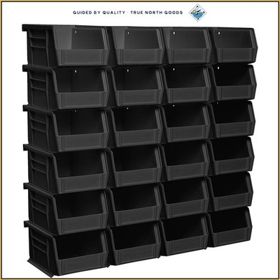 Multi-Purpose Stackable Bins for Organizing Pantry, Garage and Craft Supplies