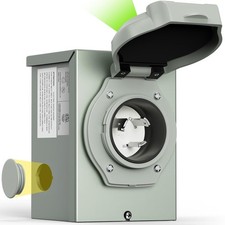 30 Amp Generator Power Inlet Box, NEMA L5-30P Power Inlet Box for 3 Prong Gen...