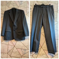 M&S vintage Blue Pin Stripe 2 Piece Suit. Size medium.  Excellent Condition