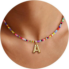 Colorful Initial Necklaces Gifts for Girls Teens Women Kids, 6-18 Year Old Girl