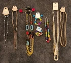 Lot Of Vintage Costume Jewelry Necklaces, Earrings And Bracelet