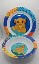 Vintage Kids Selandia Disney Lion King Plate & Bowl Set  90s Multicolored