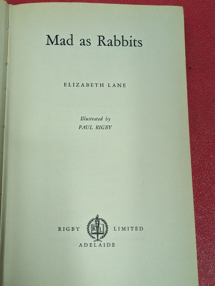 1962 - Mad As Rabbits by Elizabeth Lane - 1st/1st stated - FREE US ...