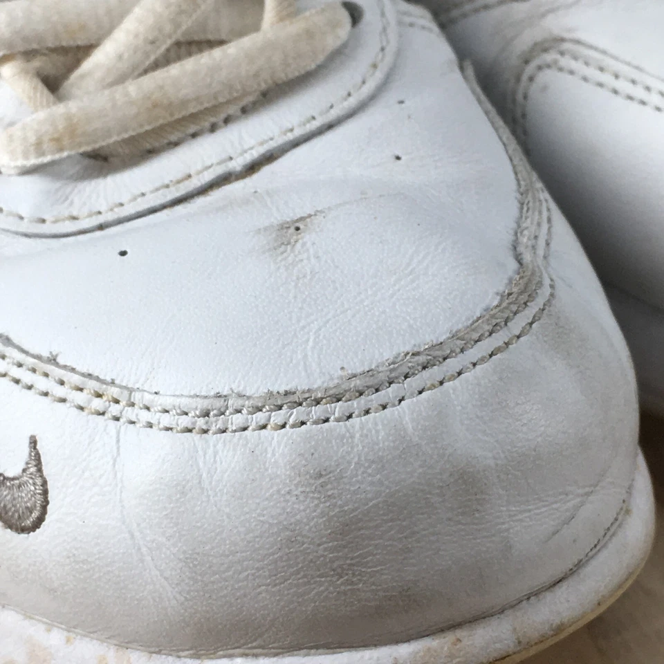 Nike Zapatos Mujer 10 Aviones Tenis para Caminar 312895-111 Cuero Blanco Foto 4 de 4