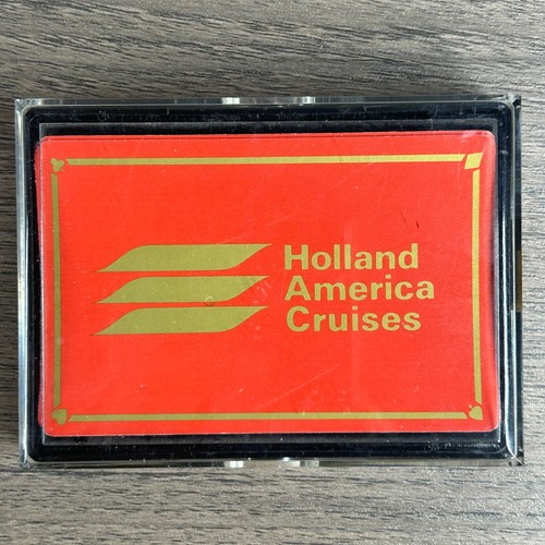 Vintage Holland America Cruises Plastic-Coated Playing Cards w/ Jokers in Case - Picture 5 of 13