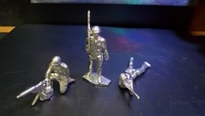 Lot Of 3, 70mm/2.75" Lead Soldiers Casted From Orignal 1930s Home Foundry Molds