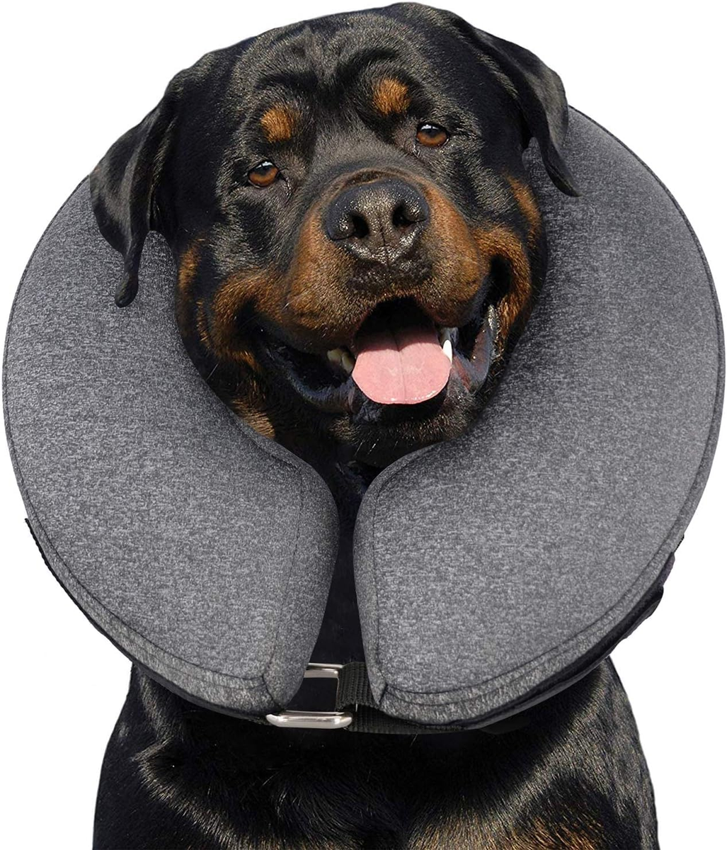 Inflatable Dog Neck Donut Collar Alternative after Surgery, Soft