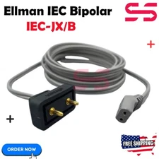 Ellman IEC Cord Bipolar IEC-JX/B Silicone Wire Reusable CE - Fast Delivery
