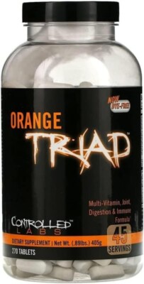 Controlled Labs Orange Triad All-in-One Multivitamin Formula 270 Tablets 12/2027