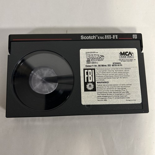 Back to the Future Beta (Not VHS) MCA Betamax Short Box *Error Label* rare htf - Picture 9 of 13