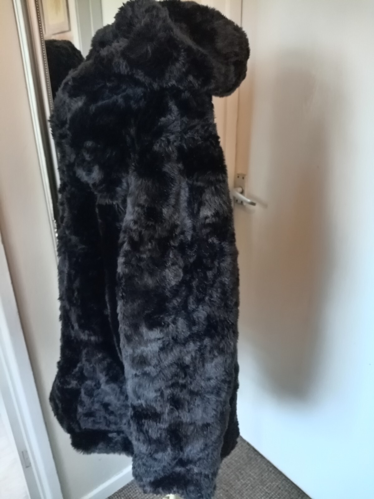 Ladies Hooded Faux Fur Coat Size 18 By Newlook eBay