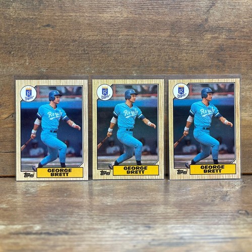 1987 Topps George Brett Kansas City Royals #400 Baseball Card LOT OF THREE HOF