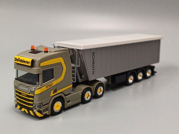 "Herpa - Scania Cr 20 Hd StöFfelliner-Sattelzug \"Dornbierer\" Ch Neu Ovp 1:87"-image