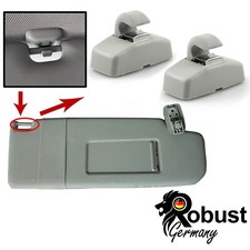 2x Clip Sonnenblendenhalter Grau Halter Blende Für Seat Ibiza Leon Skoda Superb