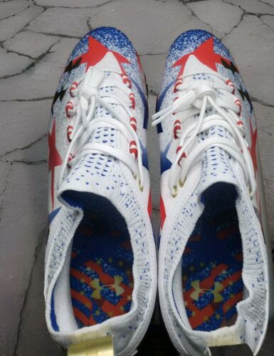 Under Armour Spotlight LE MC USA Football Cleats Mens Size 14 3024476-400. NWOB - Picture 5 of 8