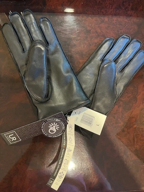 UR Powered Leather Gloves Touch Compatible Size L (mens)