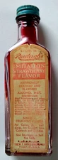 Rawleigh's Strawberry Flavor 2oz Early Collectible Embossed Bottle NICE!