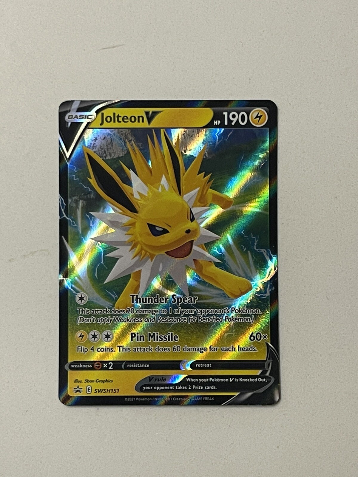 Pokémon TCG Jolteon V Black Star Promo SWSH151 Holo Near Mint