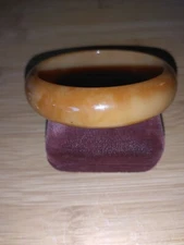 VINTAGE BUTTERSCOTCH EGG YOLK BAKELITE BRACELET SIMICHROME TESTED