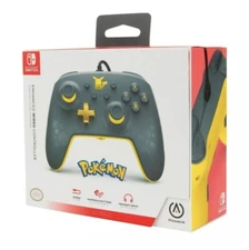 NINTENDO SWITCH POWER A ENHANCED WIRED CONTROLLER POKEMON PIKACHU GRAY FREE SHIP