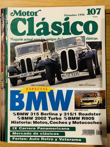 Motor Clasico Heft107 12/96 BMW 315/1 Berlina & Roadster & R90S & 2002 turbo