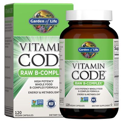 Garden Of Life Vitamin B Complex 120 Count Whole Food Energy Support