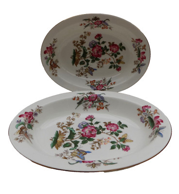 WEDGWOOD CHARNWOOD ZWEI OVALE SERVIER-GEMÜSESCHALEN SCHALEN