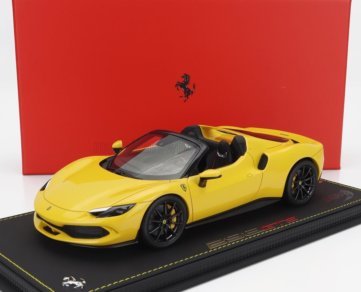 1/18 BBR フェラーリ296 GTSケース付き 1/18 BBR Ferrari 296 GTS (New Black Daytona) Resin Car Model