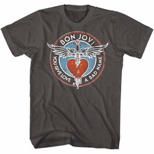 Bon Jovi You Give Love a Bad Name Album Men's T Shirt Rock Band Tour Music Merch