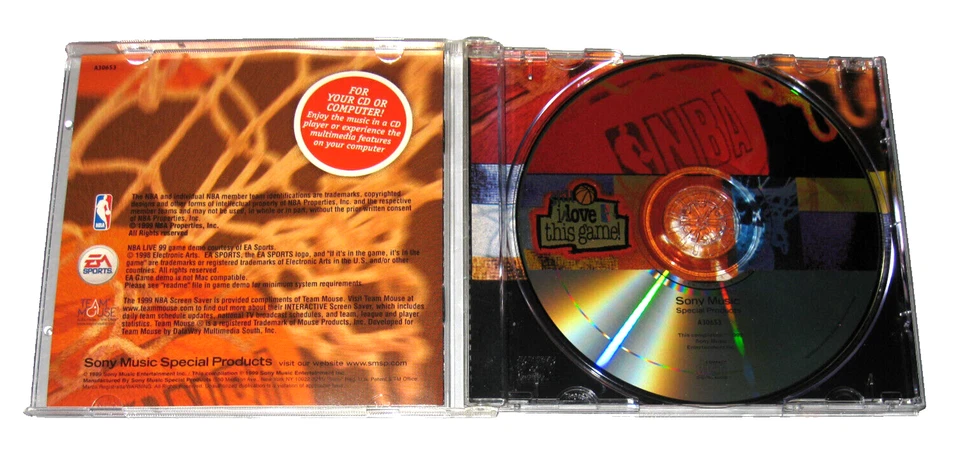 Я все еще люблю эту игру компакт-диск + данные диск 1999 NBA памятная коллекция Sony - Изображение 3 из 4