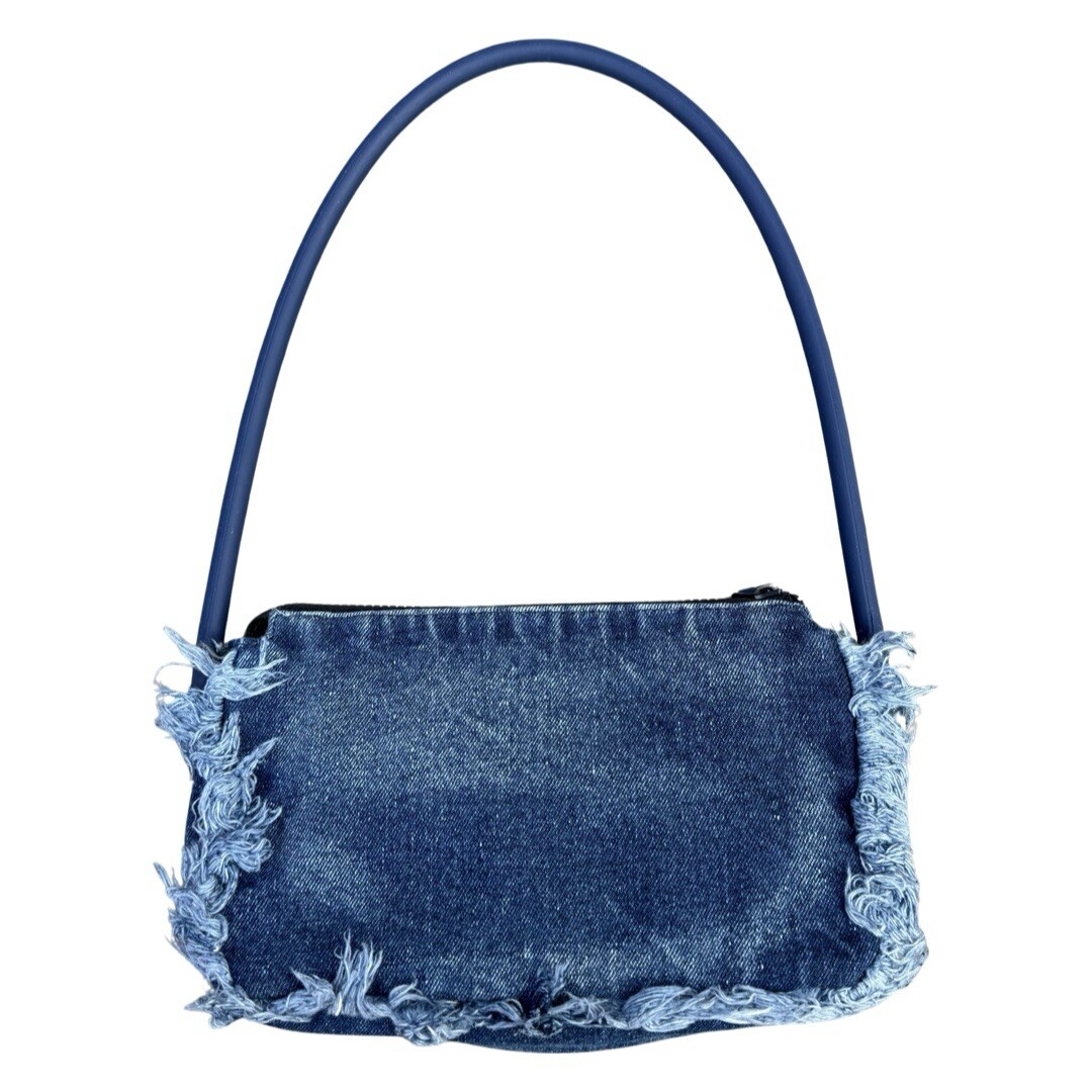 Marc Jacobs Heaven Denim Distressed Shoulder Bag Pre Owned Marc Jacobs Heaven Denim Distressed Shoulder Bag Pre Owned