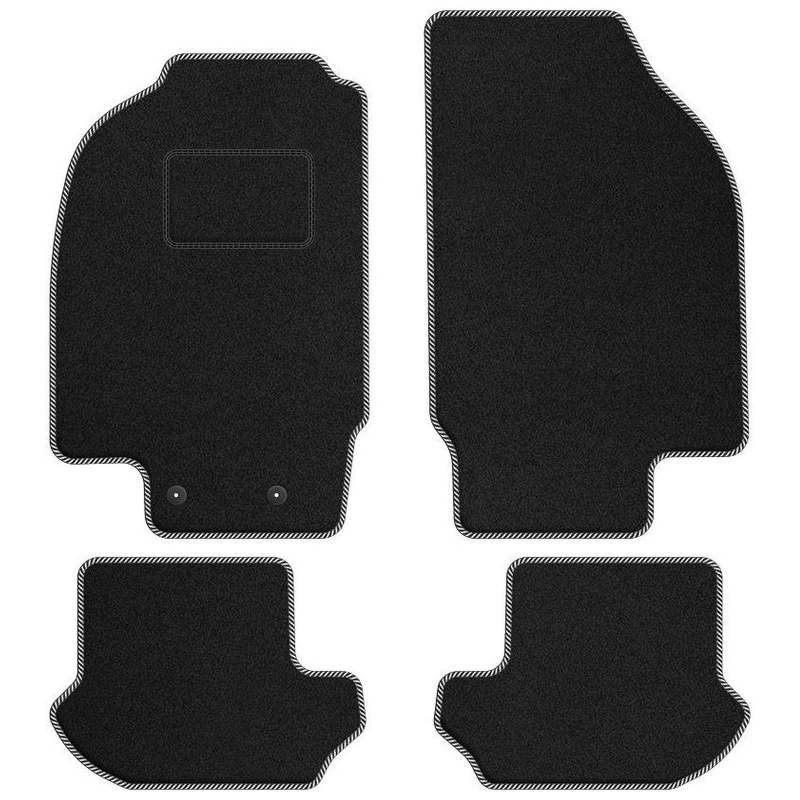 Tapis de sol auto pour Ford Ka 1 velours blanc STREAK style urbain chic