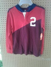 Boys Sweatshirt hoodie L10/12 Multicolor, 1/4 buttons, 2 front