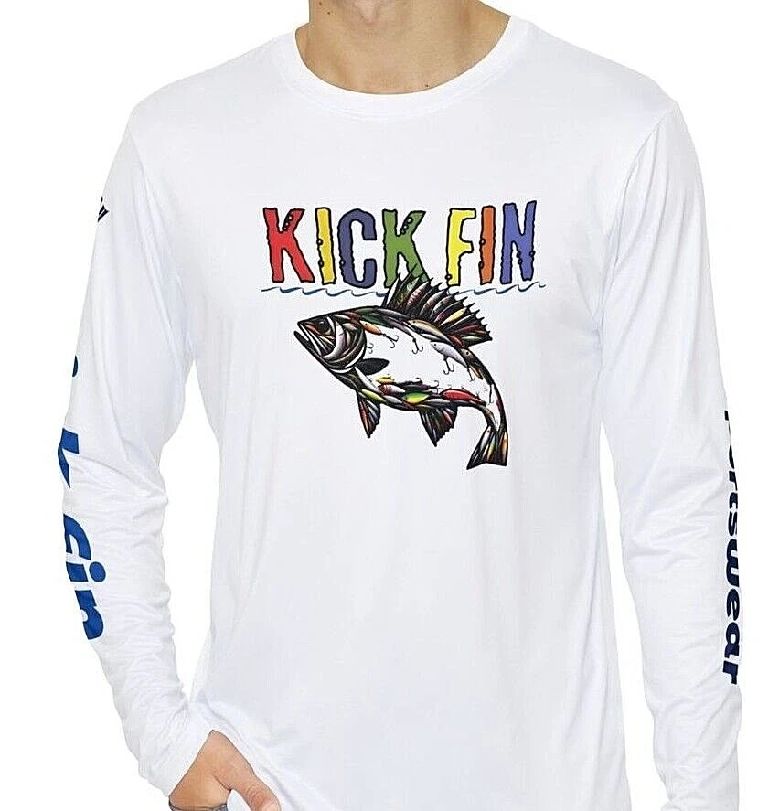 Kick Fin Sportswear Lightweight Moisture Wicking Long Sleeve Fishing T-Shirt