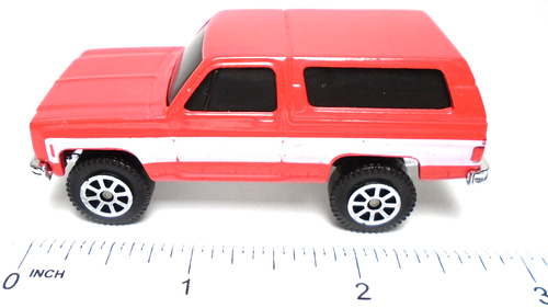 MAISTO 1979 CHEVROLET K5 BLAZER RED 1:64 DIECAST 2 3/4" SUV TRUCK WHITE STRIPES - Picture 5 of 6