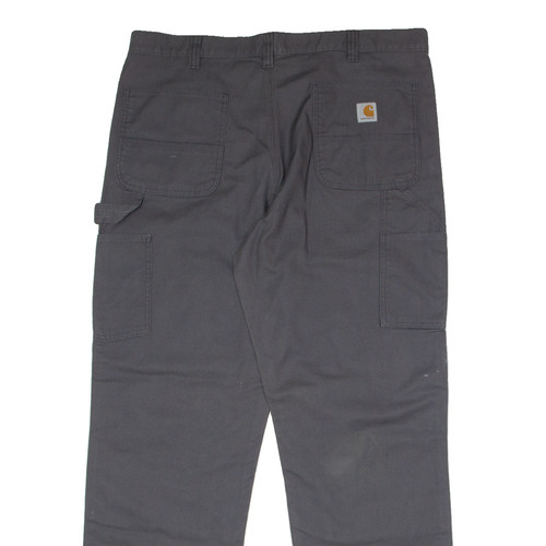 Carhartt Double Knee Carpenter Herren Hose Grau Relaxed Straight W40 L32 - Bild 4 von 6