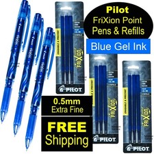 Pilot FriXion Point 0.5 Extra Fine Blue Gel Ink Pens  Refills 31574  77344