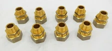 Lot of 9  1" x 1 1/2" OD Male NPT Connector Brass Compression Fittings   TF