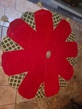 Frontgate Red Green Velvet Tree Skirt 100% Dacron *Read Description* 67"