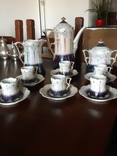 SET DA CAFFE' DI FINE '800 COMPLETO DI CAFFETTIERA, LATTIERA E ZUCCHERIERA.